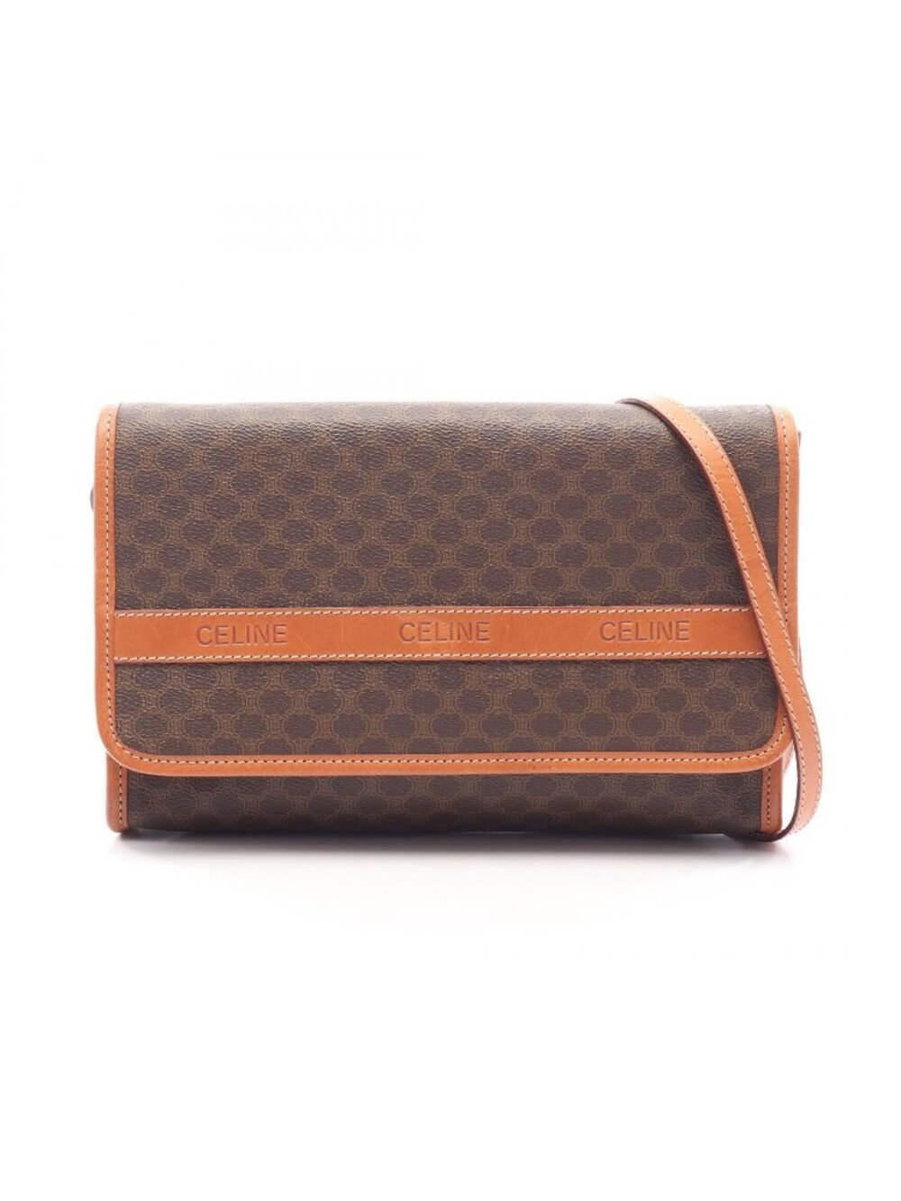 Celine Shoulder Bag Macadam Leather 2-Way